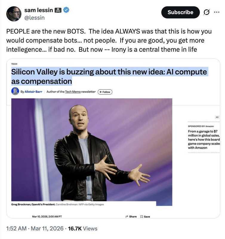  硅谷职场悄然变局：AI算力逐步融入顶级工程师薪酬体系，推理资源成为关键竞争力。 IT技术 硅谷职场悄然变局：AI算力逐步融入顶级工程师薪酬体系，推理资源成为关键竞争力。 IT技术